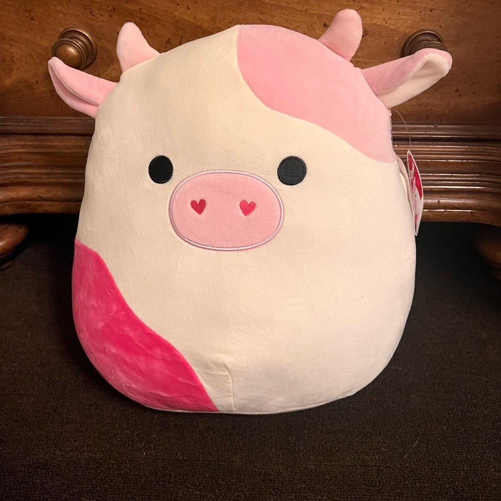 Authentic Squishmallows 12” Caedyn the Cow Valentines Collection
